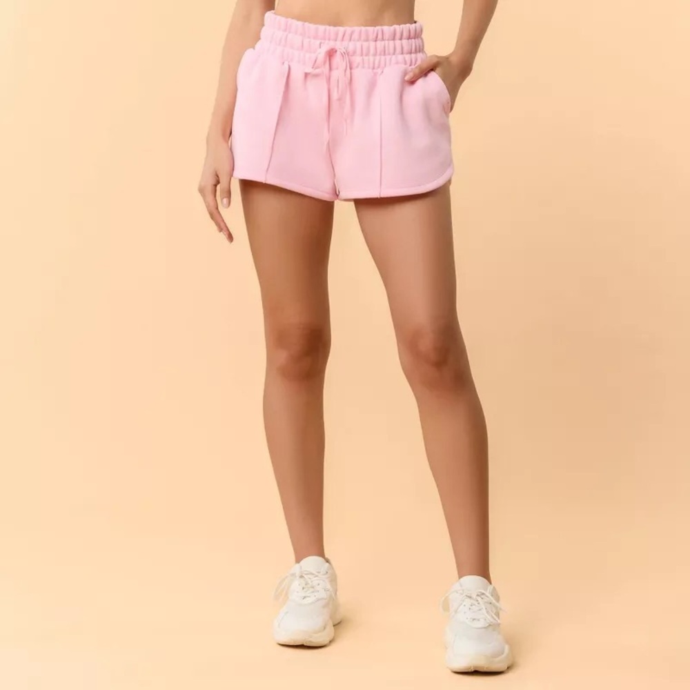 NWT Blogilates Pink Women's Marshmallow Dolphin Shorts Large L